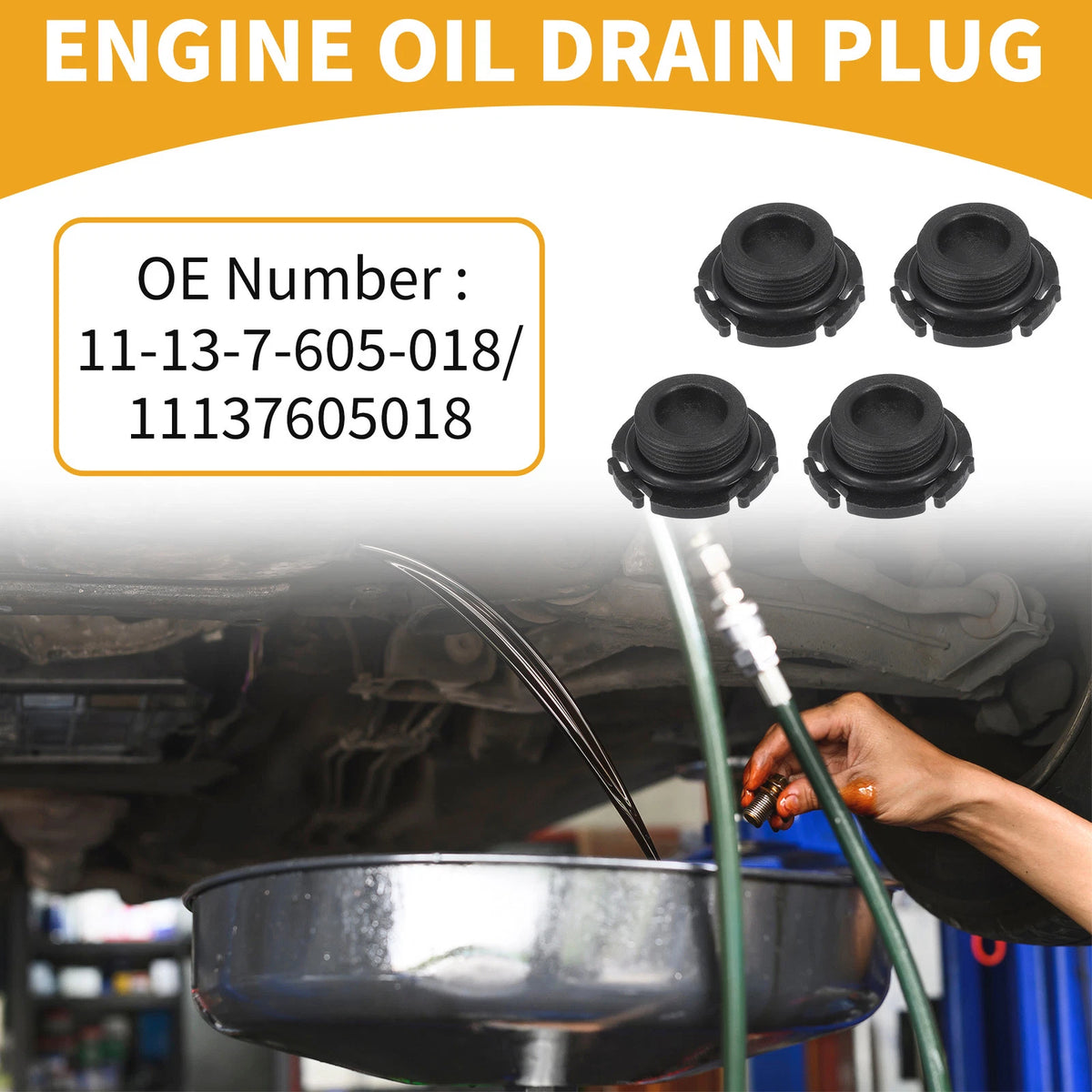 Oil Drain Plug Thread Repair for BMW 228i (2014-2018) - 4 Pcs