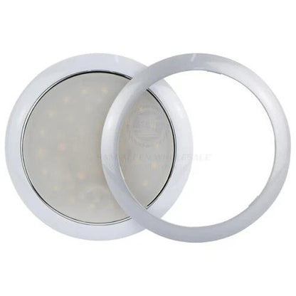 LED Round Interior Exterior White Red Light Touch On-Dim-Off 12/24 Volt 24 LEDs