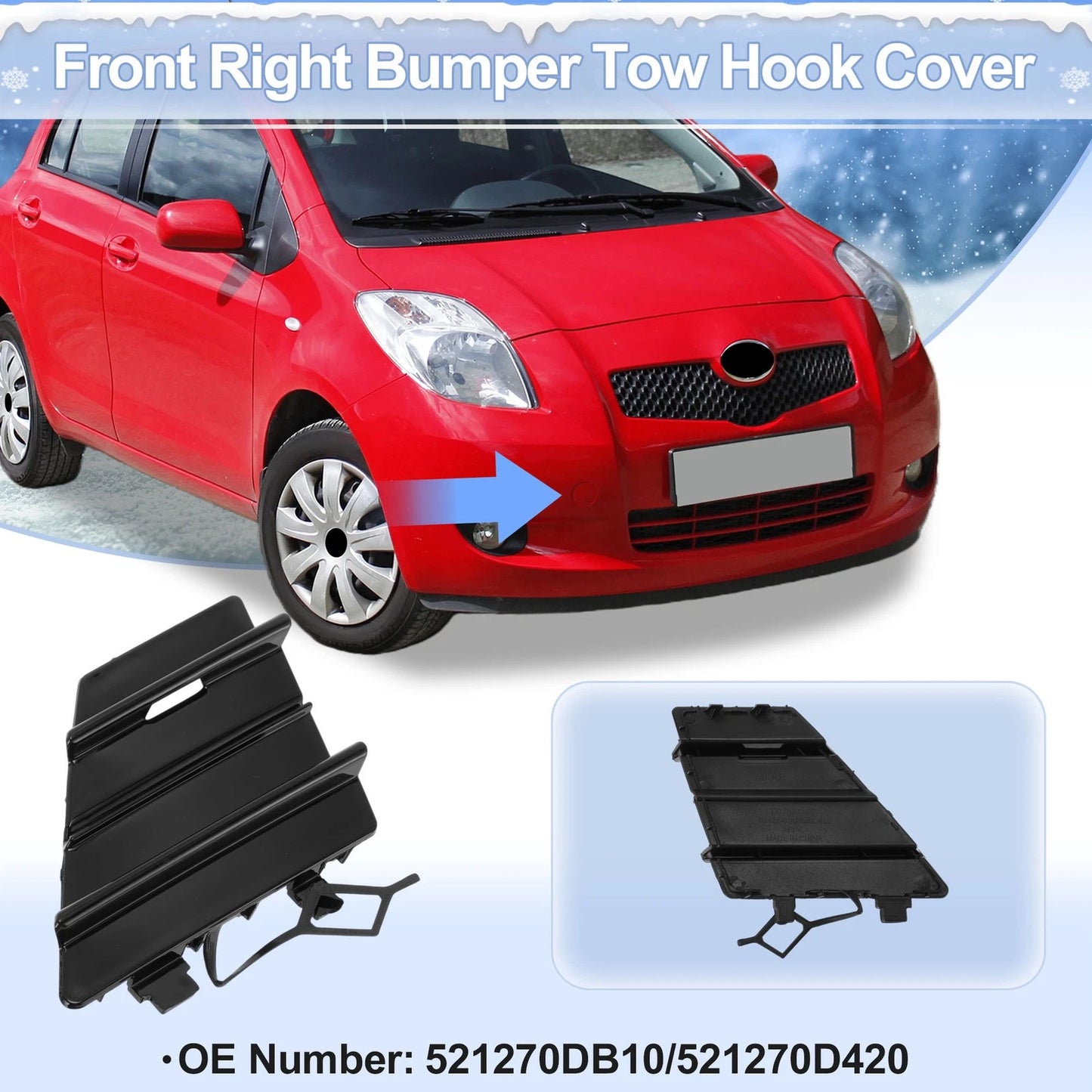 Right Front Tow Hook Cover for Toyota Prius Prime (2017-2021)