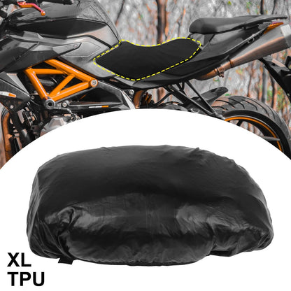 67x43cm Size XL Motorcycle TPU Seat Cover Seat Pad Black for Make Model