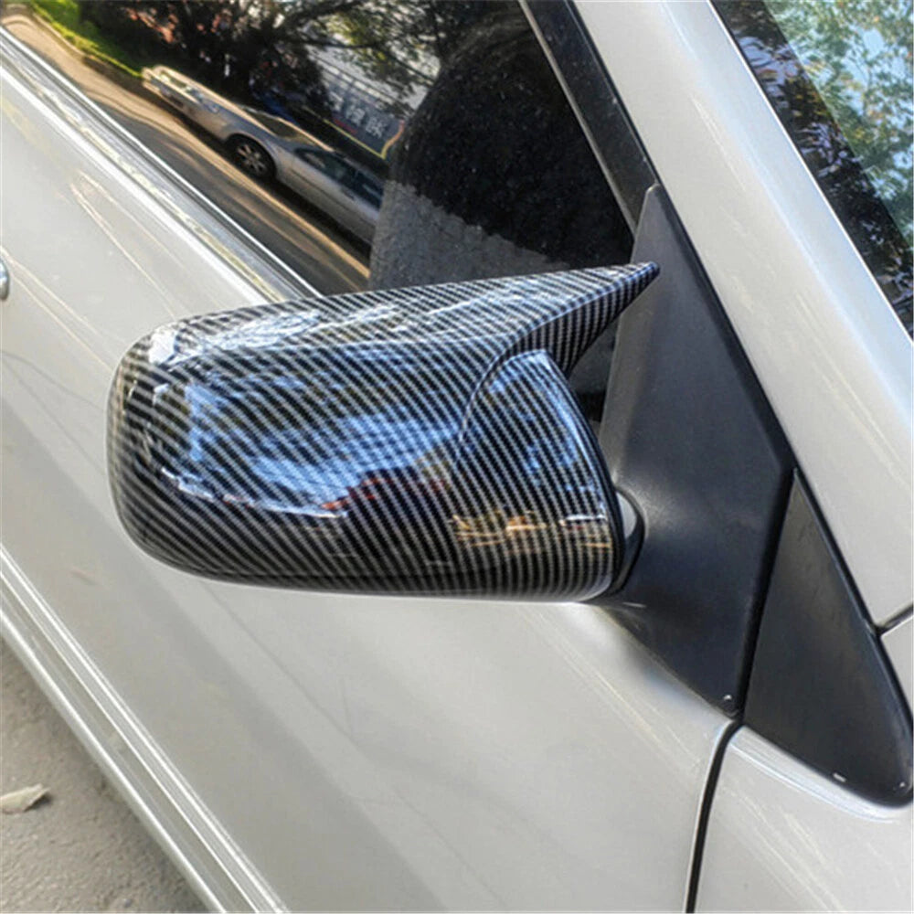 Carbon Fiber Look Rearview Mirror Cap Cover Trim Set for 2007-13 Toyota Corolla