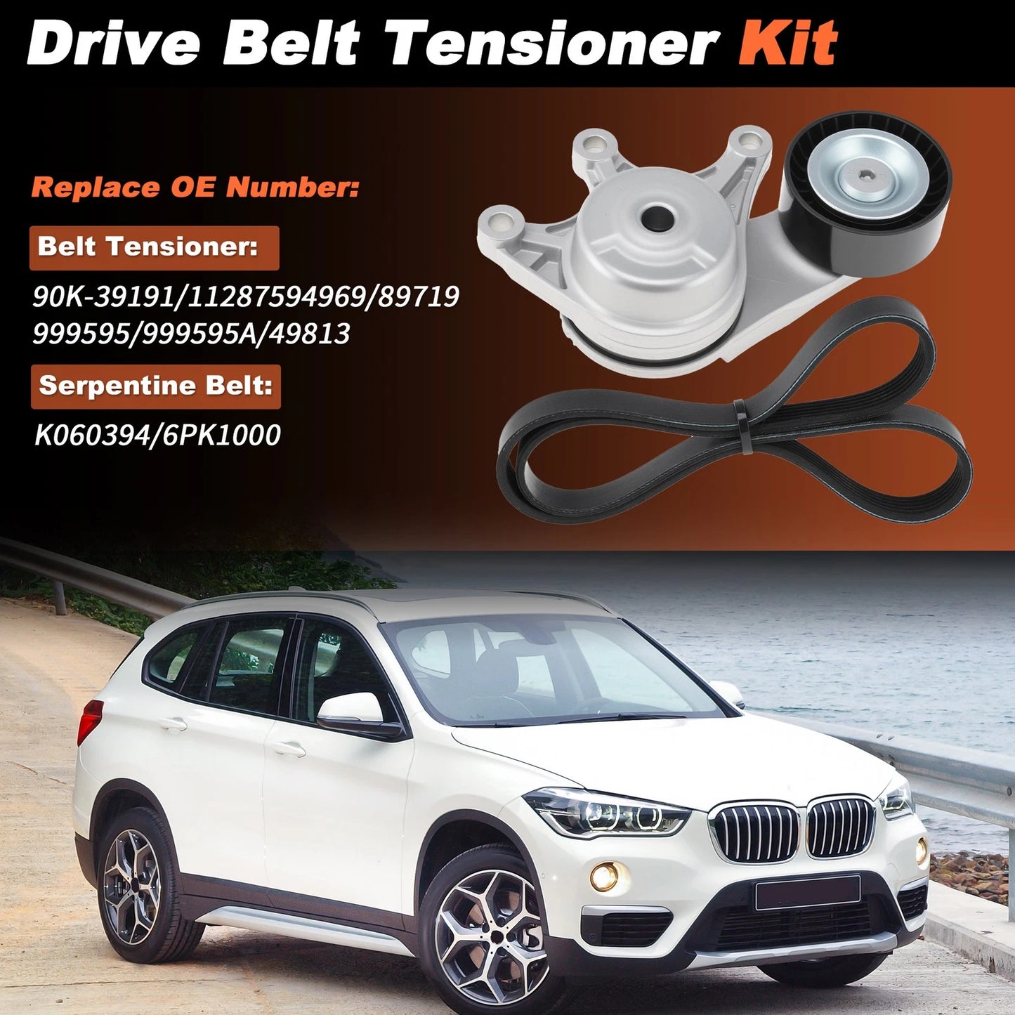Drive Belt Tensioner Kit for BMW Z4 X1 X3 X4 120i 220i 228i 320i 328i 428i 528i (2003-2020)