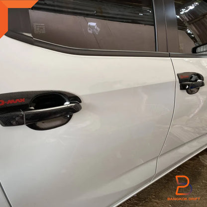 FIBER CARBON DOOR HANDLE COVERS for ISUZU D-MAX UTE SX, MU-X (2020-2023)
