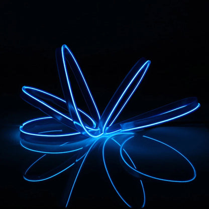 2M Blue Flexible EL Wire Neon Glow Light Strip for Car Home with USB Controller