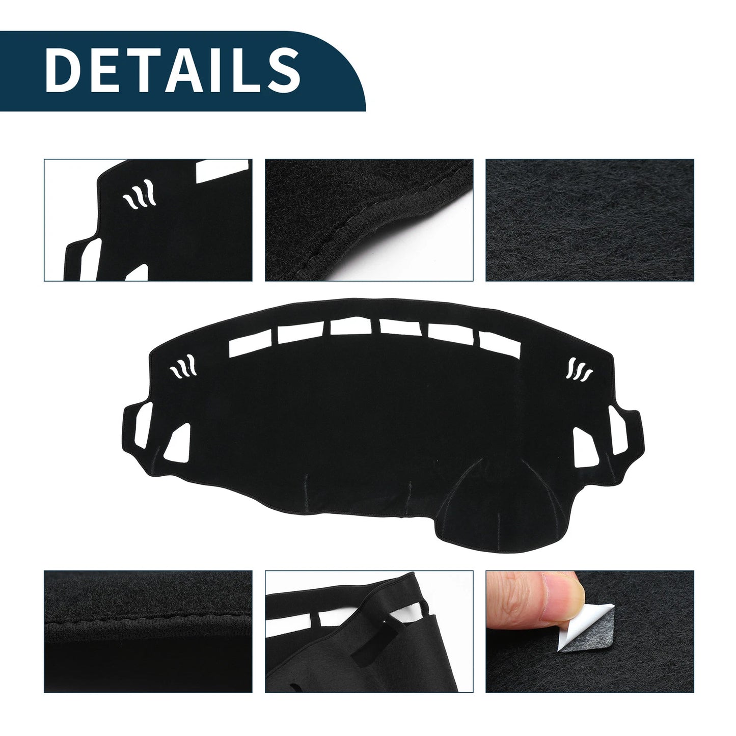 Dashboard Cover Mat for Suzuki Spacia MK32S (2013-2017) Black 1 Set