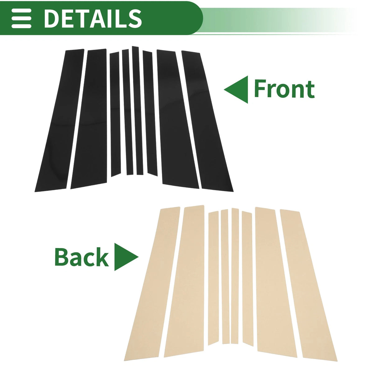 8 Pcs Black Door Pillar Window Trim for BMW X5 (2019-2023)