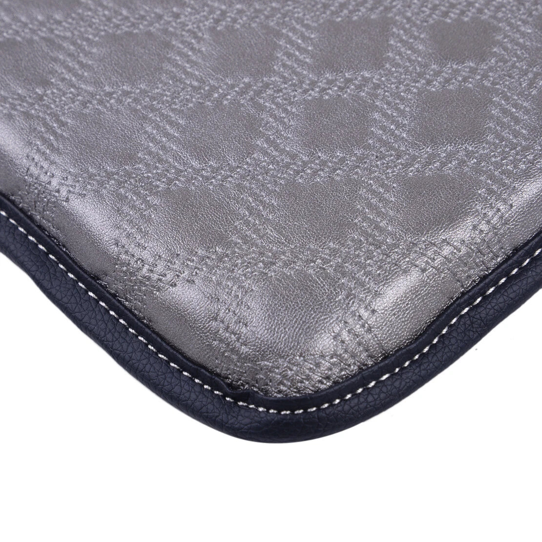 Black Car Armrest Cover Center Console Cushion Leather Pad 30x21cm