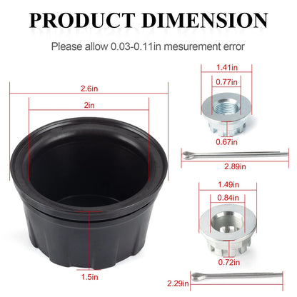 Front & Rear Wheel Cap Axle Nut Pin for Honda Rancher TRX350TE/TM (2000–2006)