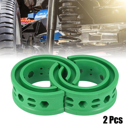 2 x Green Car Coil Spring Rubber Buffers for Ford & Chevy