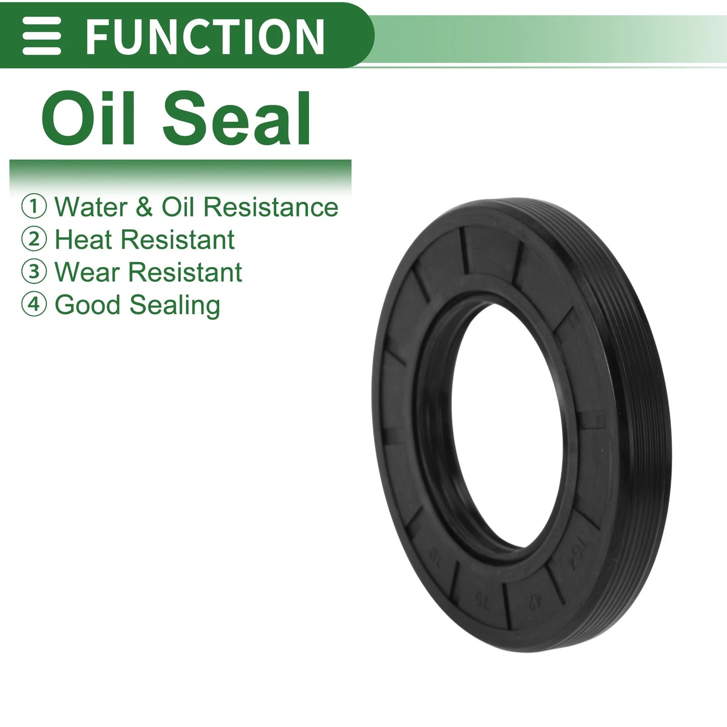 Oil Seal 42x75x10mm Rotary Shaft Seal NBR Rubber High Pressure Black
