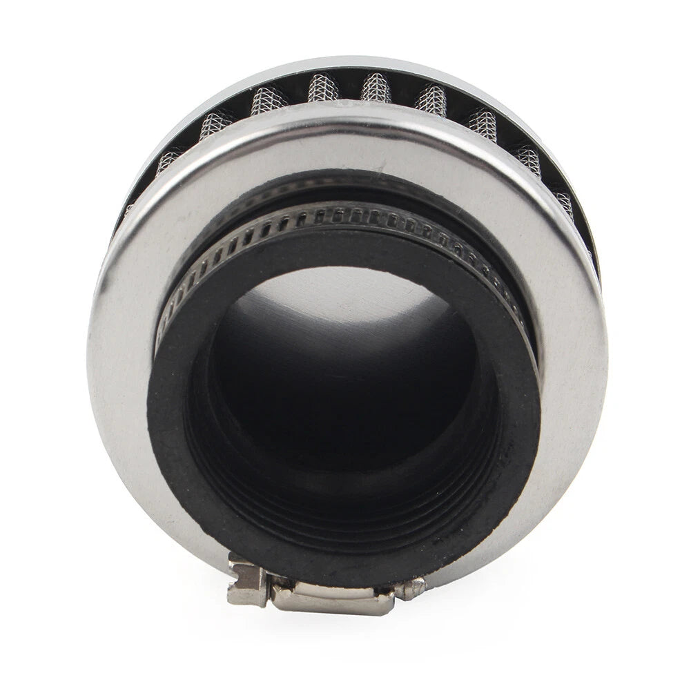 42mm Air Intake Filter Cleaner for Motorcycle - Rubber Bend, Steel Mesh