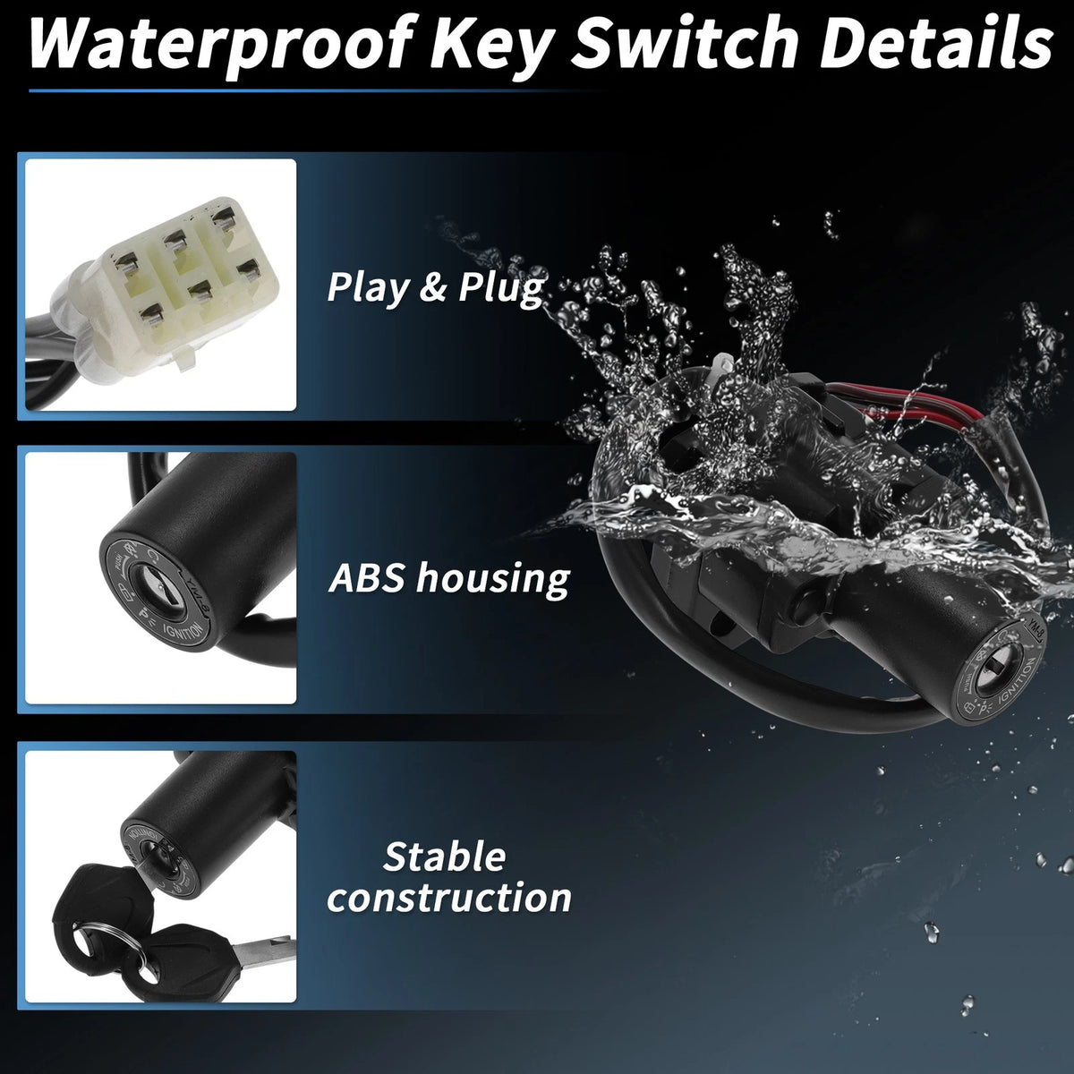 Ignition Key Switch for Suzuki GSX1300R Hayabusa (1999-2007) 1 x Set