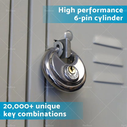 Stainless Steel Discus Lock Keyed Padlock for Storage Unit Shed Garage Fence