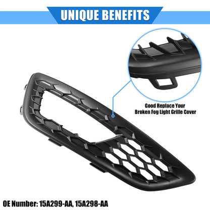 Front Bumper Fog Light Mesh Grille Cover for Ford Focus (2015-2017)