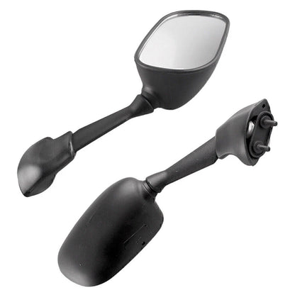 L&R Black Rearview Mirrors for Yamaha YZF R6 (2006-2007)