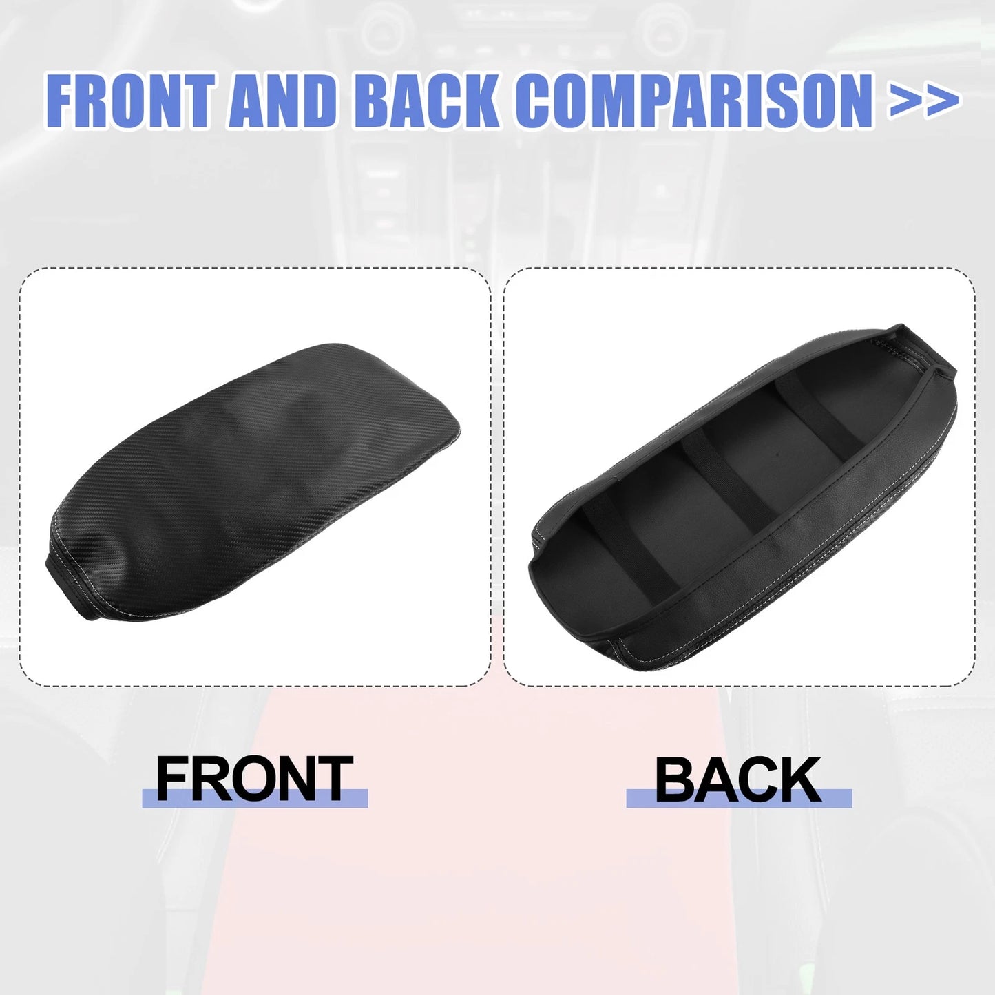 Center Console Armrest Cover for Toyota RAV4 (2019-2023) - Carbon Fiber
