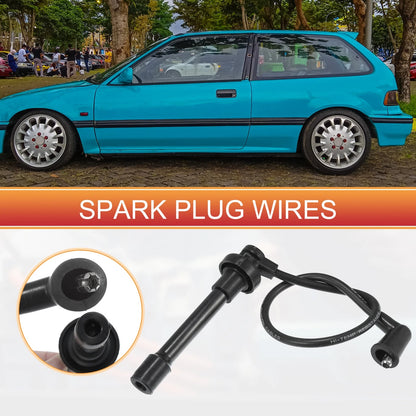 4pcs Spark Plug Wire Ignition Coil Cable for Honda Civic (1991-1995)