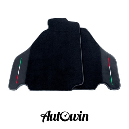 Black Floor Mats for Ferrari F430 2004-2009 with Alcantara Leather (2 x)