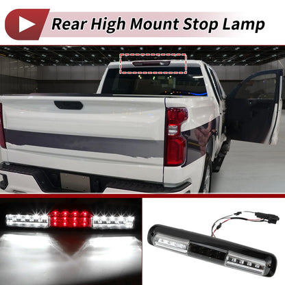 Black White LED Third Brake Light for Chevrolet Silverado 1500 (1999-2006)