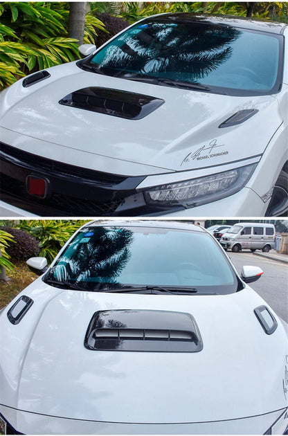 Hood Scoop Vent Bonnet Cover for Universal Car - Glossy Black