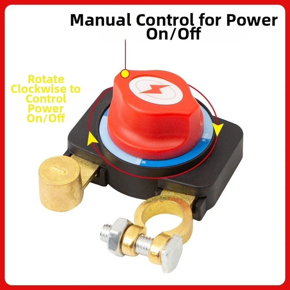 Battery Disconnect Switch Copper 12V/24V for Car/RV/Marine/Boats