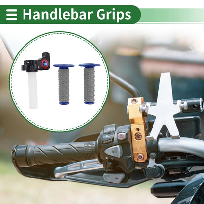 7/8 22mm Hand Grips Cover Rubber Blue for Motorcycle