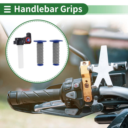 7/8 22mm Hand Grips Cover Rubber Blue for Motorcycle