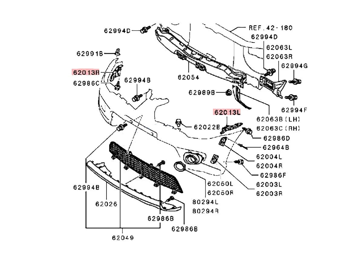 Bumper Bracket for Montero Pajero Sport (2008-2014)