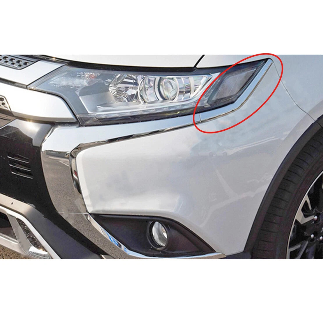 Front Bumper Upper Chrome Trim Molding for Mitsubishi Outlander (2016-2019)