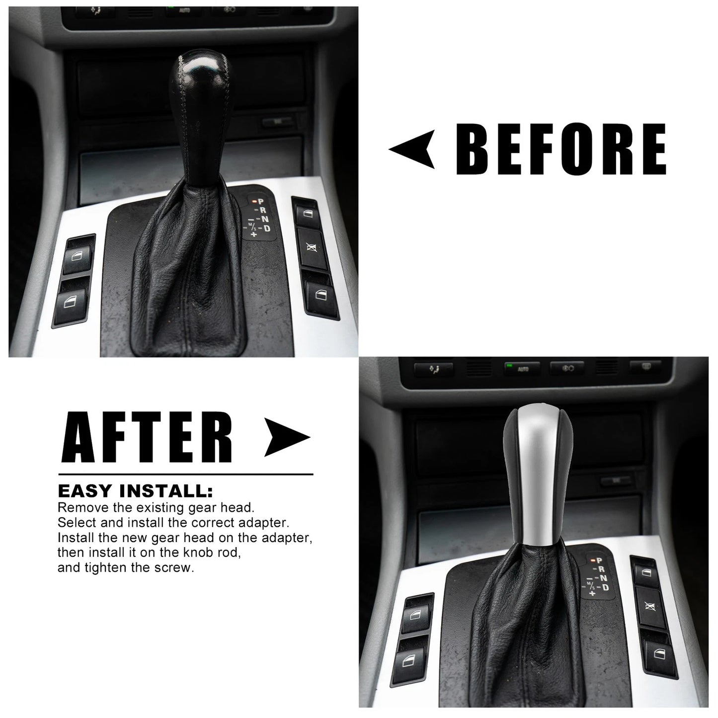 Faux Leather Gear Knob for BMW X5, 525i (2000-2006)