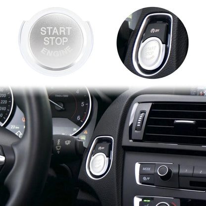Start Stop Button Cap with Ring Kit for BMW 1 Series X1 X2 3 4 Series Silver Tone