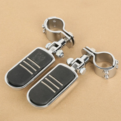 Footpeg 25-35mm Adjustable Footrest Pegs Mount for Harley Touring Dyna
