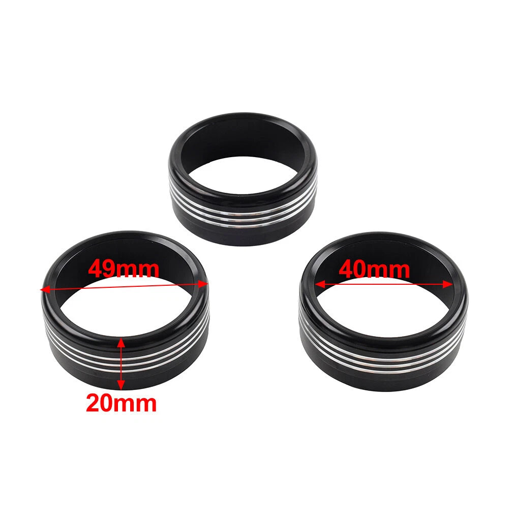 Silver AC Climate Control Knob Ring Covers for Subaru Forester XV Crosstrek WRX (2014-2021)