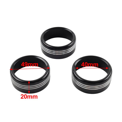 Silver AC Climate Control Knob Ring Covers for Subaru Forester XV Crosstrek WRX (2014-2021)