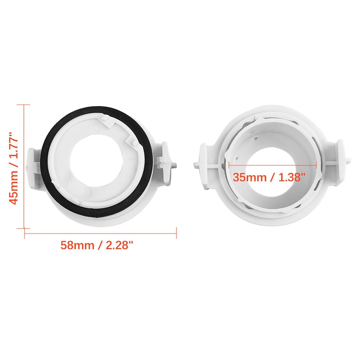 H7 LED Headlight Adapter Bulb Retainer for BMW E46 E65 E90 (2000-2012) 4 x pcs