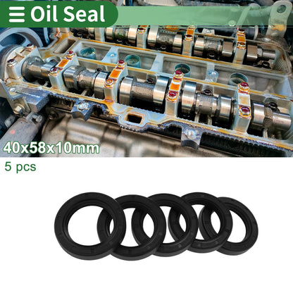 Oil Seal 40x58x10mm NBR Rubber Black for Make Model