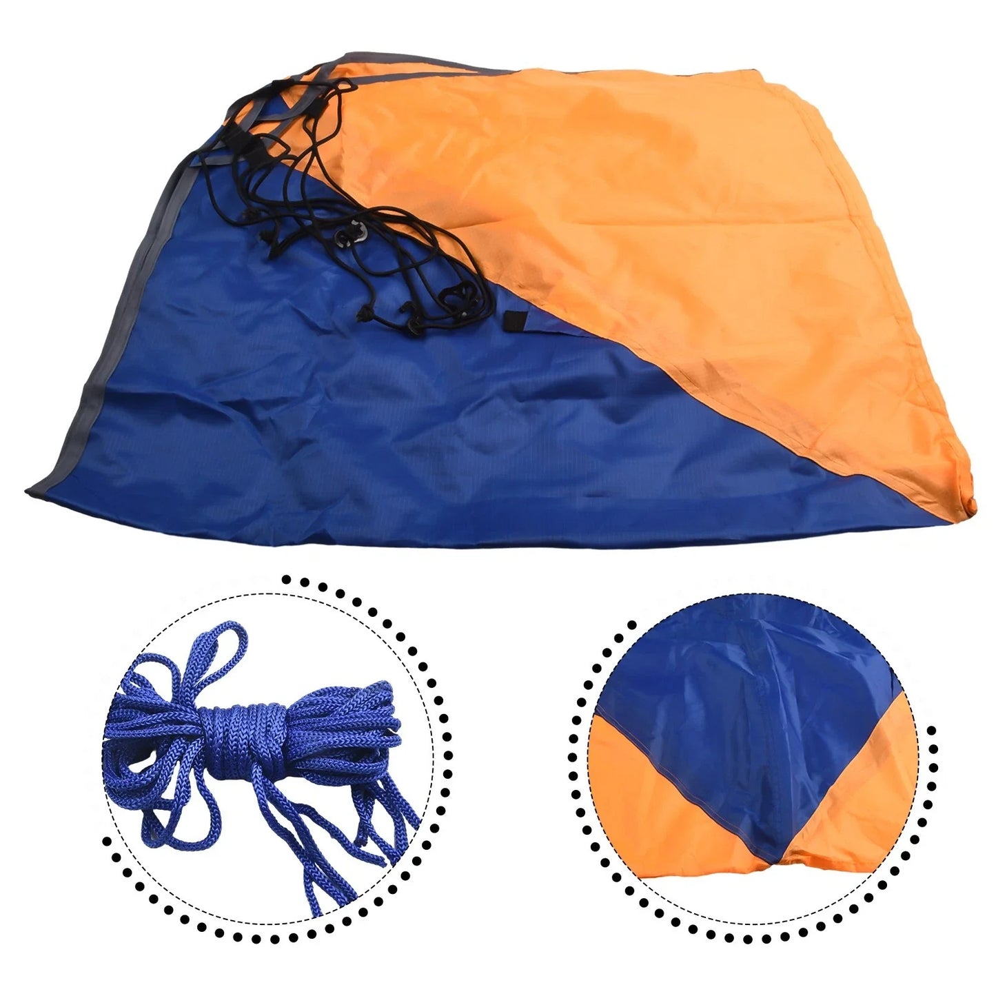 Lightweight Waterproof Shelter with Shade Cloth for 2 Person Inflatable Boat