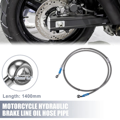 1400mm 55.12 Length 0.4 ID Motorcycle Hydraulic Brake Line Oil Hose Pipe