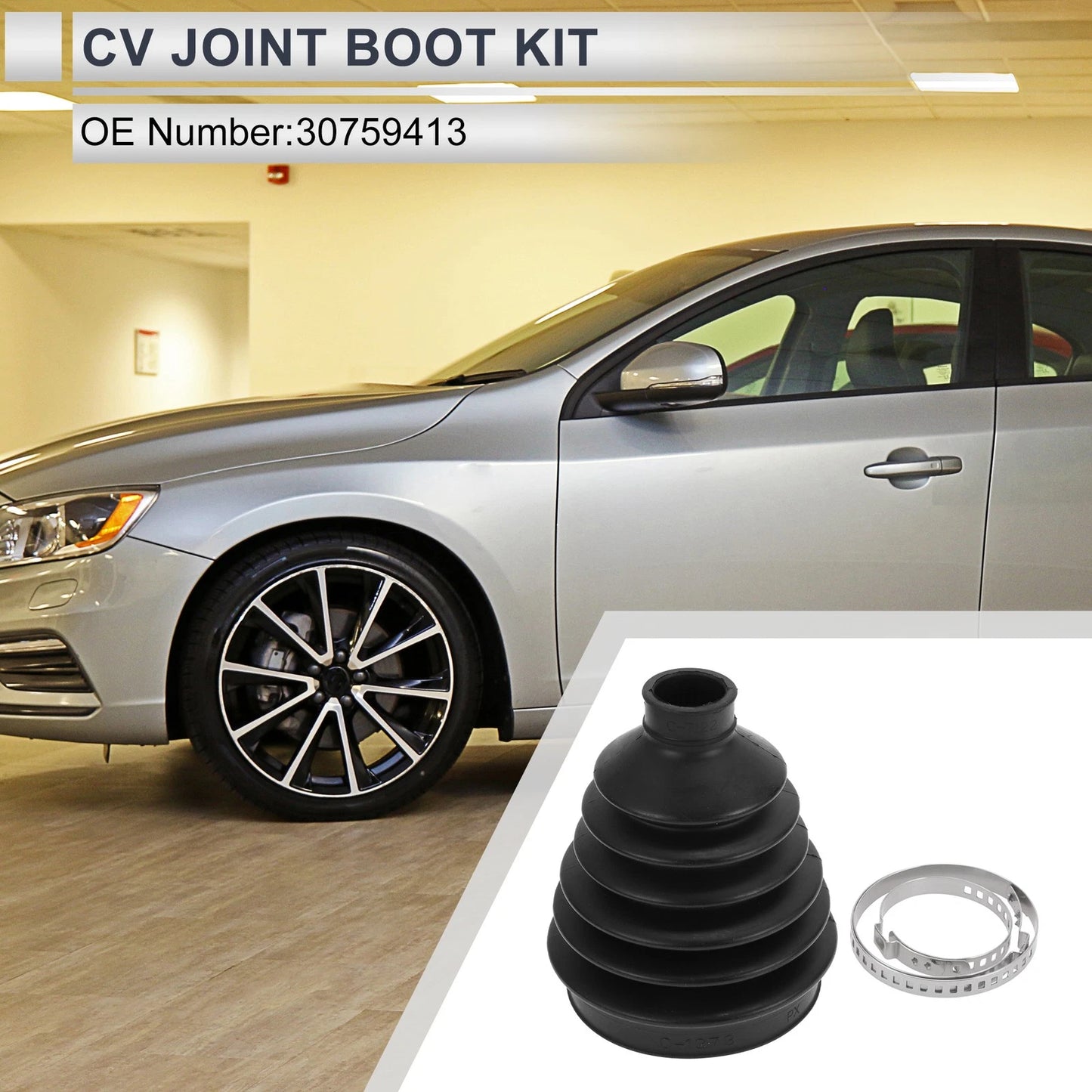 Outer CV Joint Boot Kit with Clamps for Volvo S60 (2011-2016)
