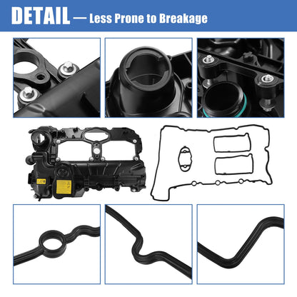 Engine Valve Cover Set with Gasket & Bolts for BMW 528i 328i (2007-2013)