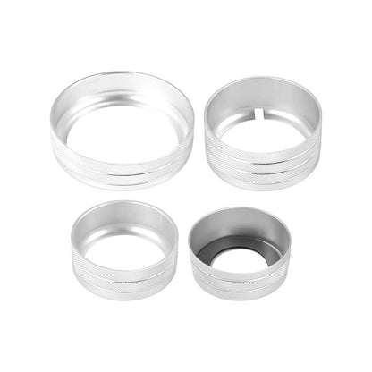 8 x Silver Tone AC Radio Knob Cover for Chevy Silverado / GMC Sierra