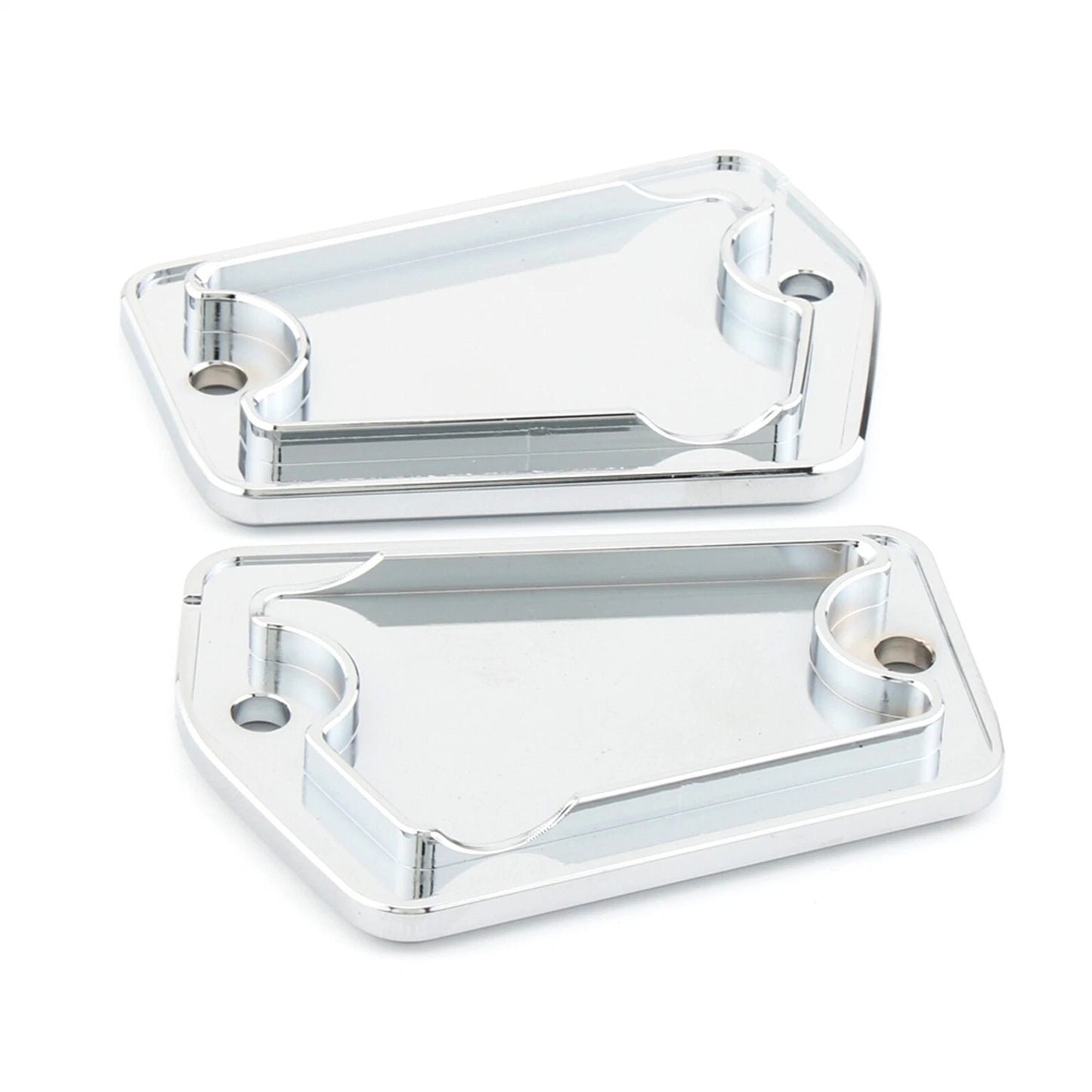 2 x Fluid Reservoir Cap Covers for Yamaha V-Max 1200 (1994-2007) Silver