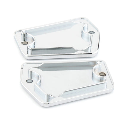 2 x Fluid Reservoir Cap Covers for Yamaha V-Max 1200 (1994-2007) Silver