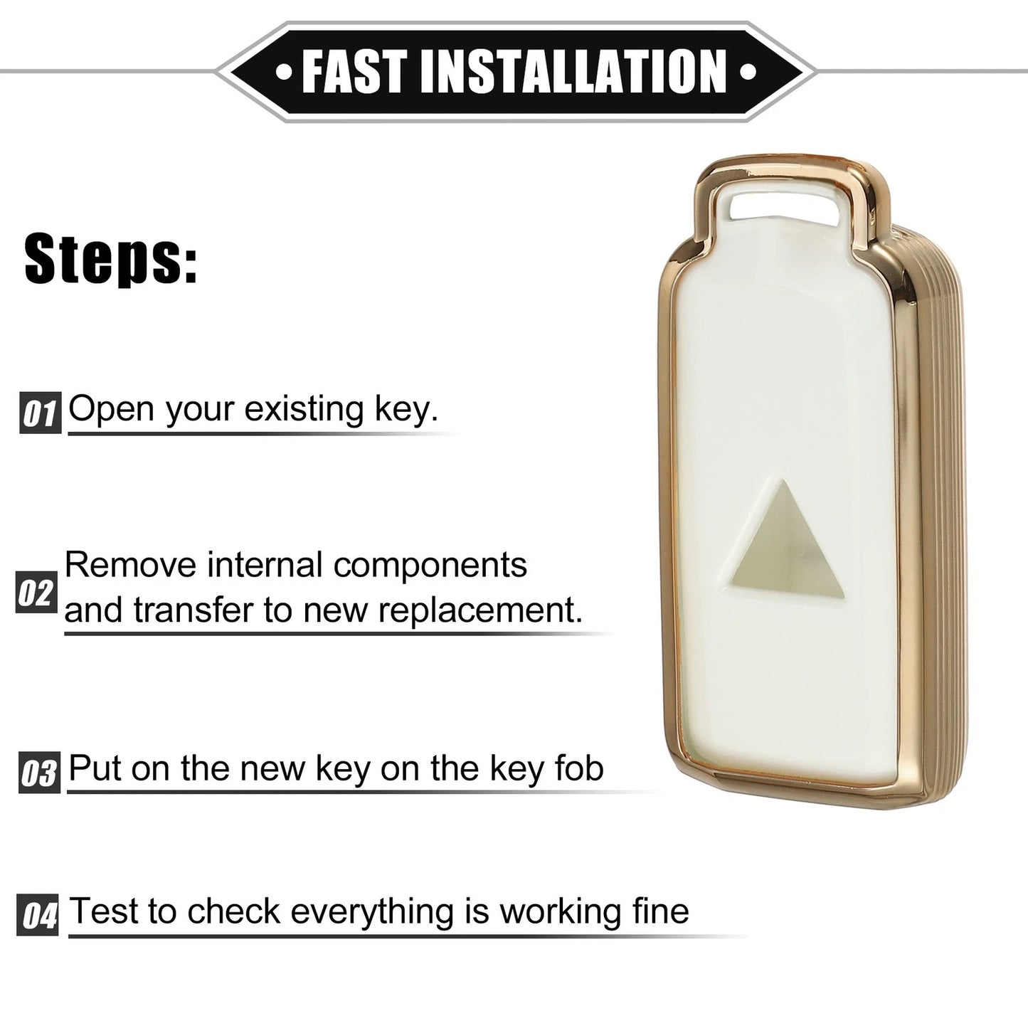 3 x Remote Keyless Key Fob Covers for Mitsubishi Outlander (2014-2021)
