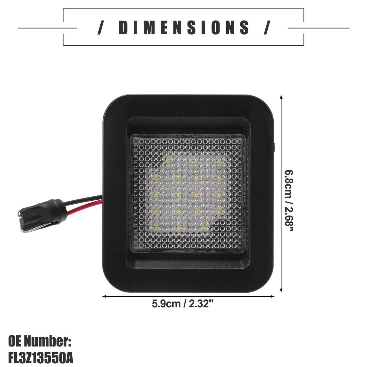 2 x LED License Plate Lights for Ford F-150 (2015-2018)
