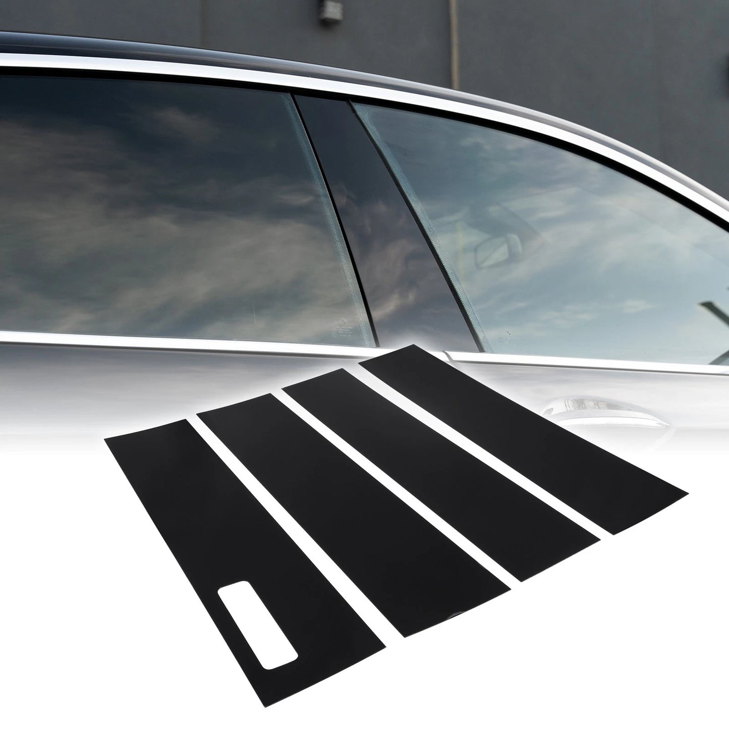 4 Pcs Window Trim Covers for Ford F-150 (2015-2021) Black