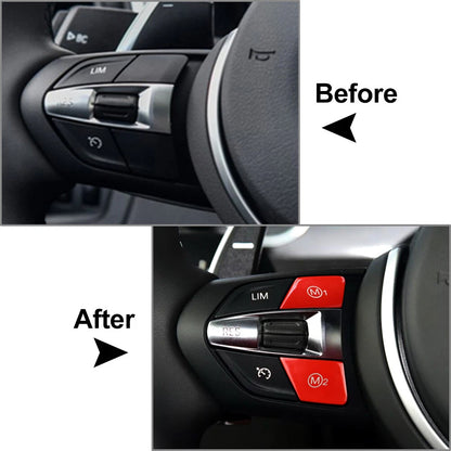 Red Steering Wheel Mode Switch Button Cover for BMW 1 2 3 4 5 6 X5