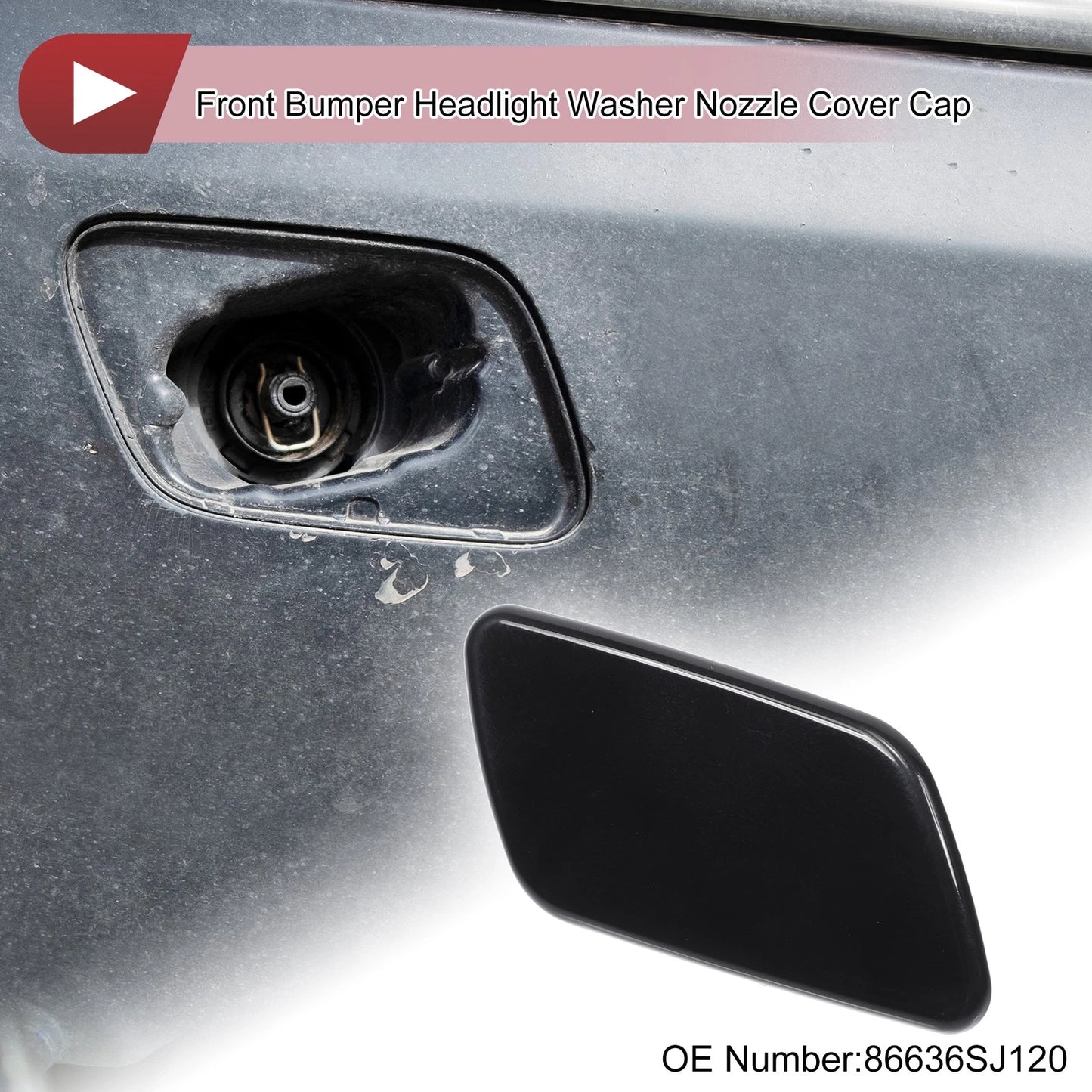 Front Right Washer Nozzle Cover for Subaru Forester (2018-2021) Black