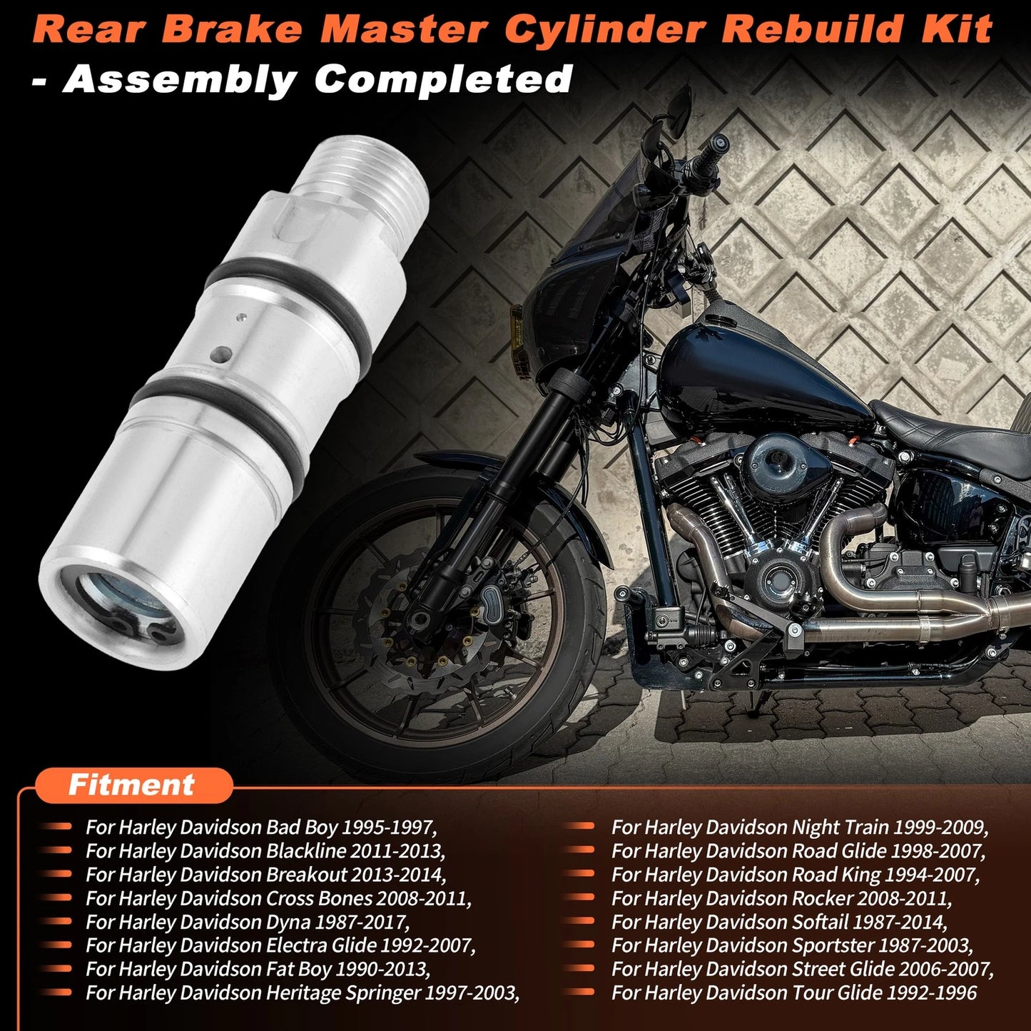 Rear Brake Master Cylinder Rebuild Kit for Harley Davidson