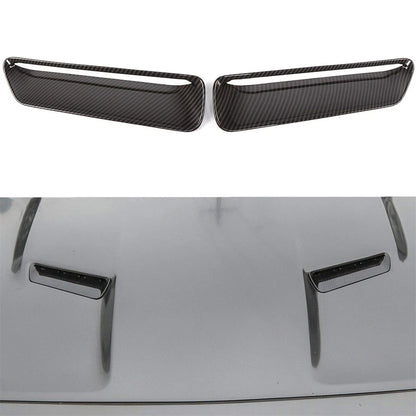 Carbon Fiber Engine Hood Air Vent Cover Trim for Dodge Challenger (2015-2022)